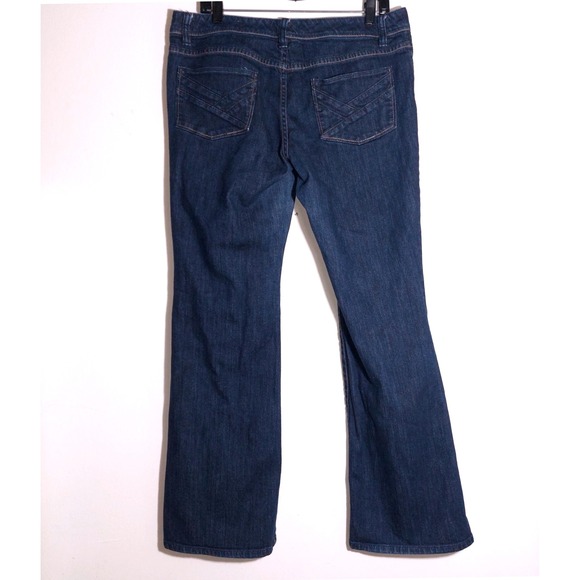 The Limited Women's Vintage Mid Rise Flare Dark Wash Denim Jeans Size 14  EUC - Picture 7 of 10